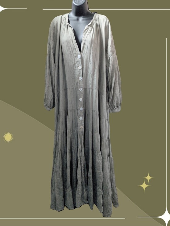Erika Pena Dresses & Skirts - ✨ Erika Pena Ella Bohemian Maxi Dress In Light Sage Osfm